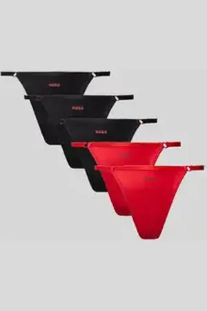 HUGO BOSS String met labelprint in een set van 5 stuks