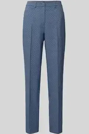 More & More Regular fit stoffen broek met persplooien