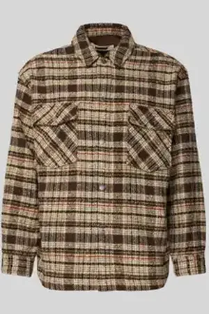 Woodbird Oversized overhemdjack met kentkraag, model 
