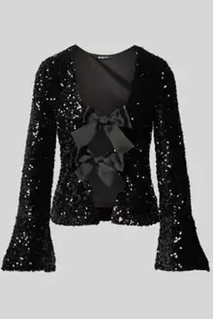 Gina Tricot Regular fit blouse met pailletten, model 