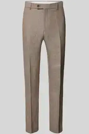 Club of Gents Pantalon van linnenmix met wol, model 