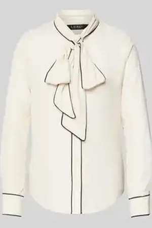Ralph Lauren Regular fit blouse met strikdetail, model 