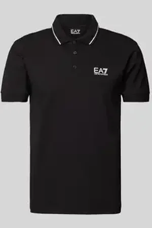 EA7 Slim fit poloshirt met labelprint, model 