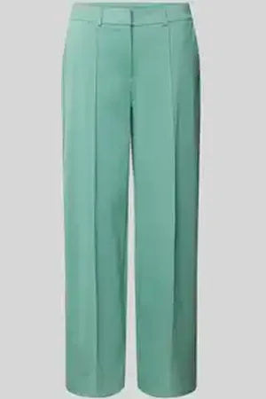 Ichi Wide leg stoffen broek met vaste persplooien, model 