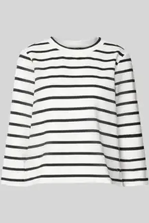 Comma, Sweatshirt met viscose en 3/4-mouwen