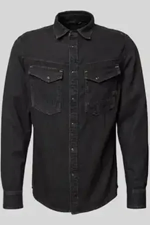 G-Star Slim fit jeansoverhemd met labeldetail, model 