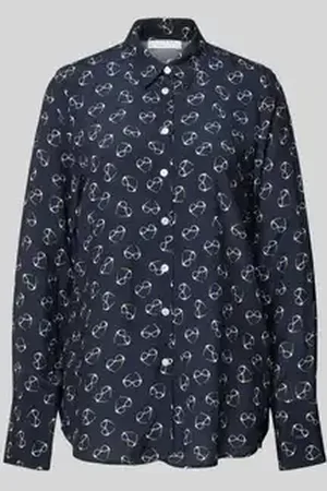 ETERNA Overhemdblouse van viscose met knoopsluiting