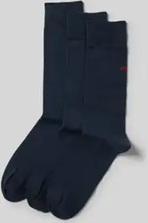 HUGO BOSS Sokken met labelstitching in een set van 3 paar