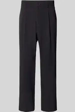 HUGO BOSS Straight leg stoffen broek met bandplooien, model 