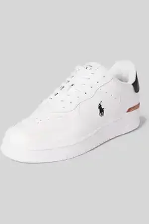 Ralph Lauren Lage sneakers met logostitching, model 
