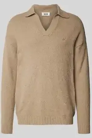 Drykorn Gebreide pullover met ribboorden, model 