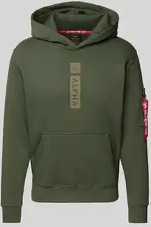 Alpha Industries Hoodie met labelprint