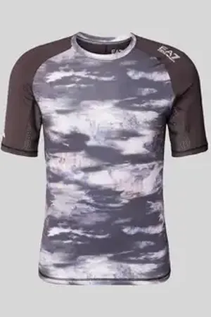 EA7 T-shirt met labelprint, model 