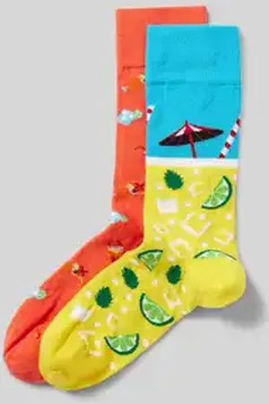 Christian Berg Sokken met motiefstitching in een set van 2 paar