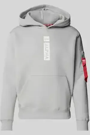 Alpha Industries Hoodie met labelprint