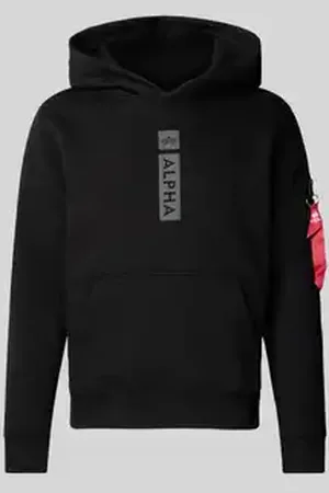 Alpha Industries Hoodie met labelprint