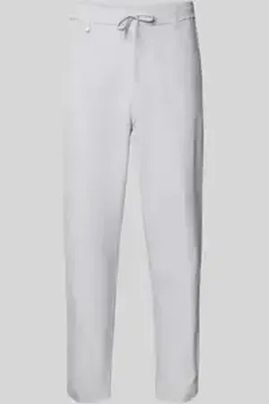 HUGO BOSS Regular fit stoffen broek met tunnelkoord, model 