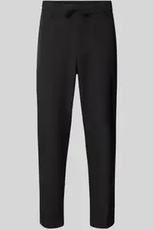 HUGO BOSS Regular fit stoffen broek met tunnelkoord, model 