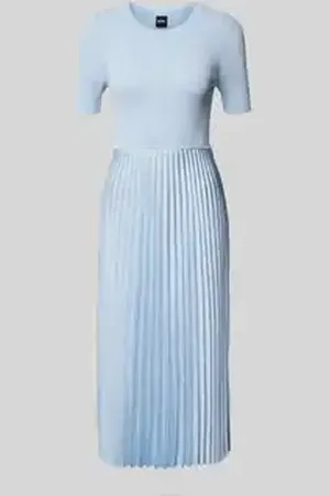 HUGO BOSS Midi-jurk met plissévouwen, model 