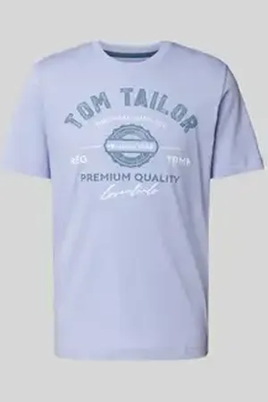 TOM TAILOR Regular fit T-shirt van puur katoen met labelprint