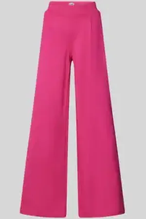Ichi Wide leg stoffen broek met bandplooien, model 