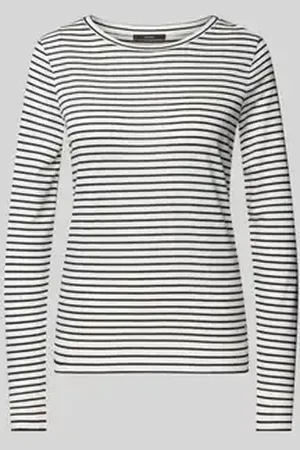 Windsor Shirt met lange mouwen en geribde ronde hals