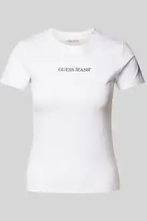 Guess Slim fit T-shirt met labelprint