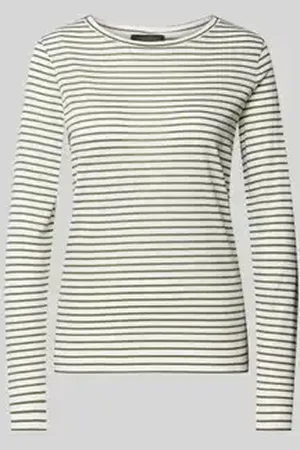 Windsor Shirt met lange mouwen en geribde ronde hals
