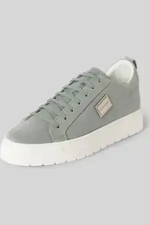 Antony Morato Sneakers van leer met labeldetail