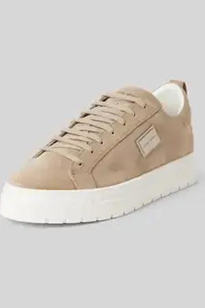 Antony Morato Sneakers van leer met labeldetail
