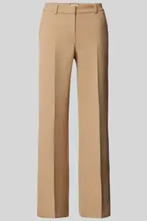 SEDUCTIVE Straight leg stoffen broek met persplooien, model 