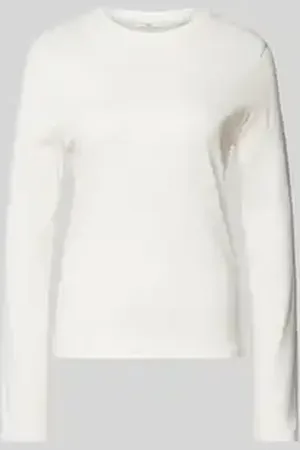 Marc O’ Polo Shirt met lange mouwen en geribde ronde hals