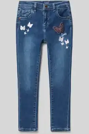 Guess Skinny fit jeans met motiefstitchings