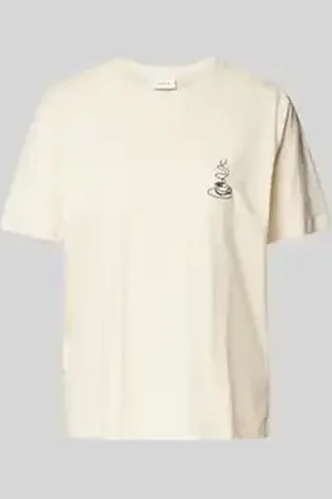 VILA T-shirt met labelstitching, model 