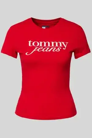 Tommy Hilfiger Slim fit T-shirt van puur katoen met logoprint