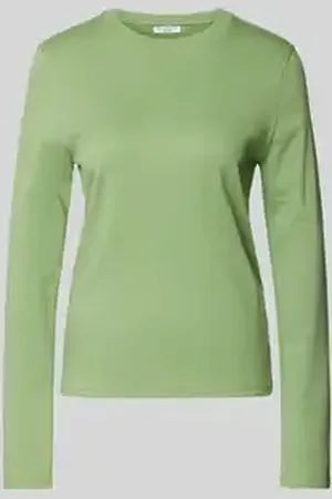Marc O’ Polo Shirt met lange mouwen en geribde ronde hals