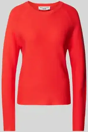 Marc O’ Polo Gebreide pullover met geribde ronde hals