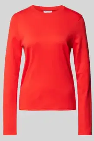 Marc O’ Polo Shirt met lange mouwen en geribde ronde hals