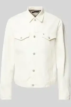 Tommy Hilfiger Jeansjack met paspelzakken op de borst