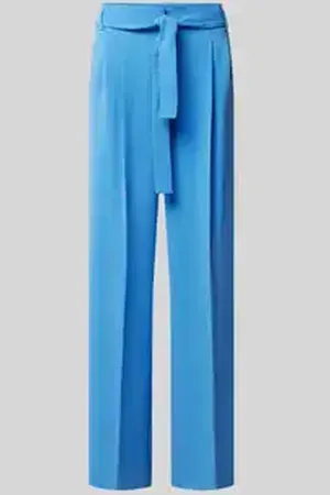 HUGO BOSS Straight leg bandplooibroek met strikceintuur, model 