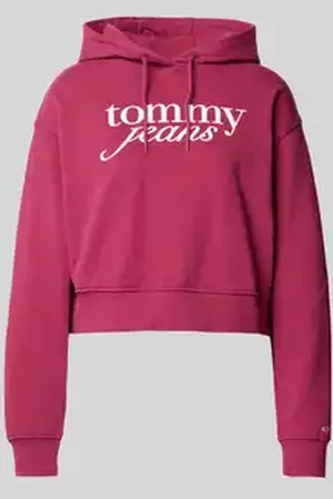Tommy Hilfiger Korte hoodie met labelprint