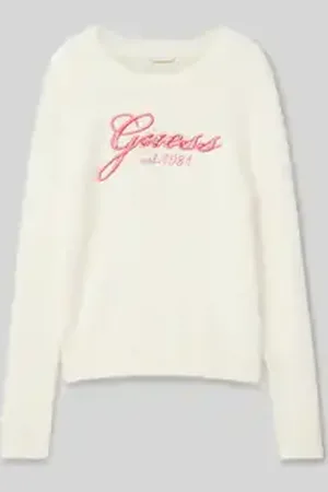 Guess Gebreide pullover met labelstitching