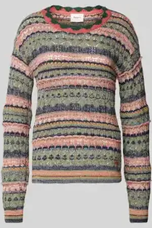 Pepe Jeans Gebreide pullover met ribboorden, model 