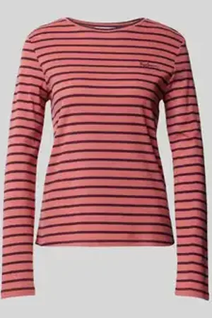 Pepe Jeans Shirt met lange mouwen en labelstitching, model 