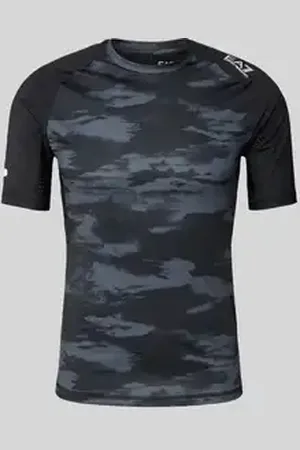 EA7 T-shirt met labelprint, model 