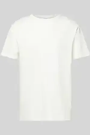 SELECTED T-shirt met geribde ronde hals, model 