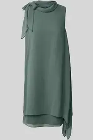 Vera Mont Knielange cocktailjurk met knoopdetail
