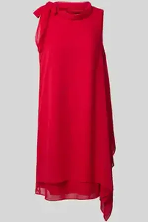 Vera Mont Knielange cocktailjurk met knoopdetail