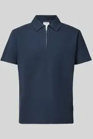 SELECTED Poloshirt met korte ritssluiting, model 