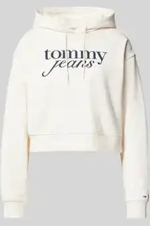 Tommy Hilfiger Korte hoodie met labelprint